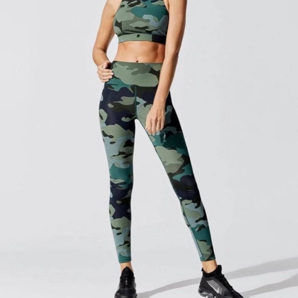 CARBON38 CAMO LEGGINGS HIGH RISE SIZE S